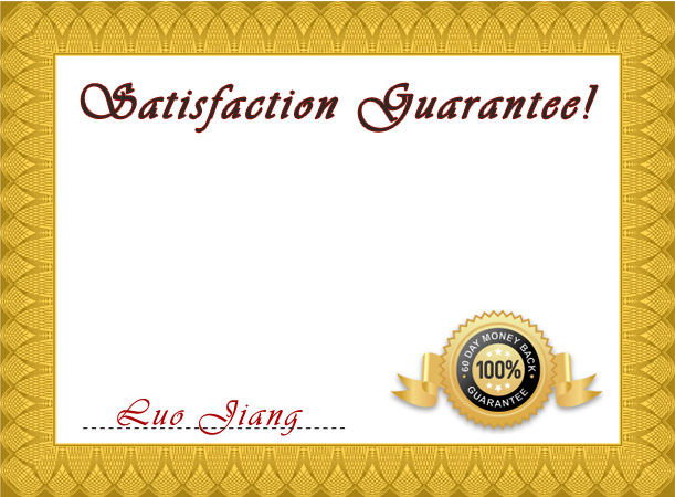 full 60 day 100% money back guarantee!